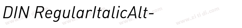 DIN RegularItalicAlt字体转换